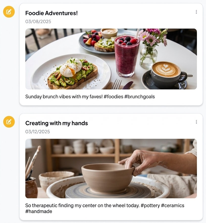 Timeline view of marketing campaigns